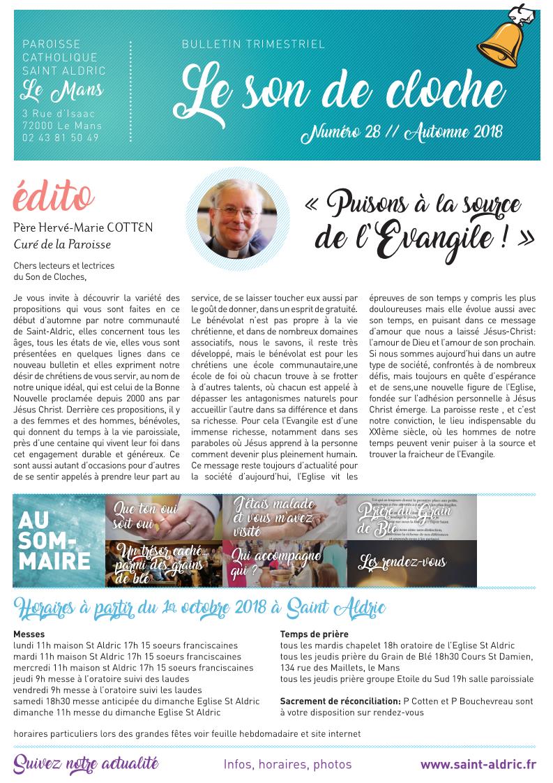 St Aldric Bulletin Paroisse Automne 2018 Page 1